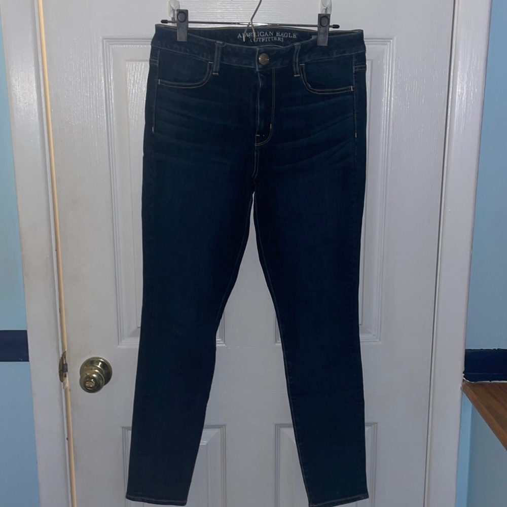 American Eagle Outfitters Dark Blue Skinny Jeans